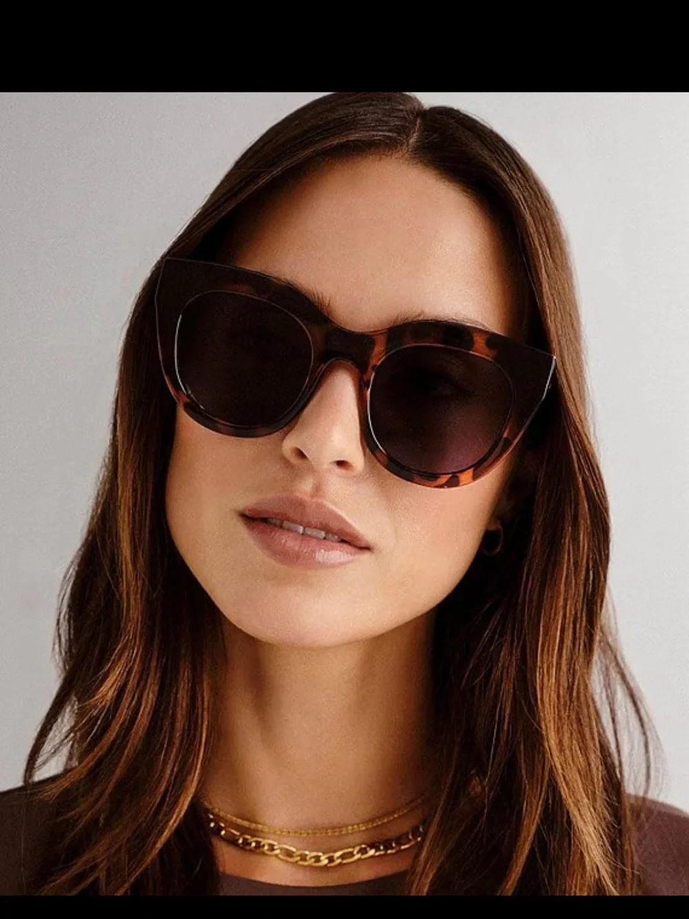 Le spec air heart Oversized Cat-Eye Tortoiseshell Sunglasses - Women